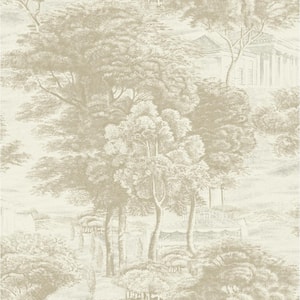 Yorkshire Dales Linen Scenic Toile Vinyl Peel and Stick Wallpaper Roll (Covers 30.75 sq. ft.)
