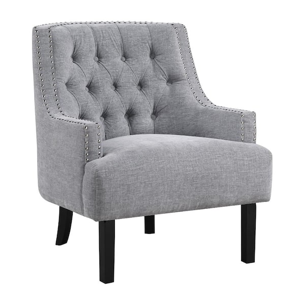 Lazzara Bolingbrook Gray Chenille Armchair