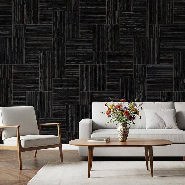 CALHOME 1/4 in. x 12 in. x 1 ft. Square Edge Black Finished Veneer