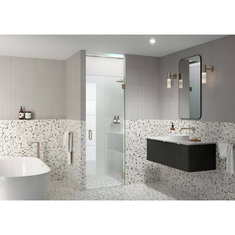 24.5 in. W x 78 in. H Pivot/Hinged Frameless Shower Door in Brushed Bronze-Door Only-Width Adj 24.875-25.275 price history on PriceWatchPro