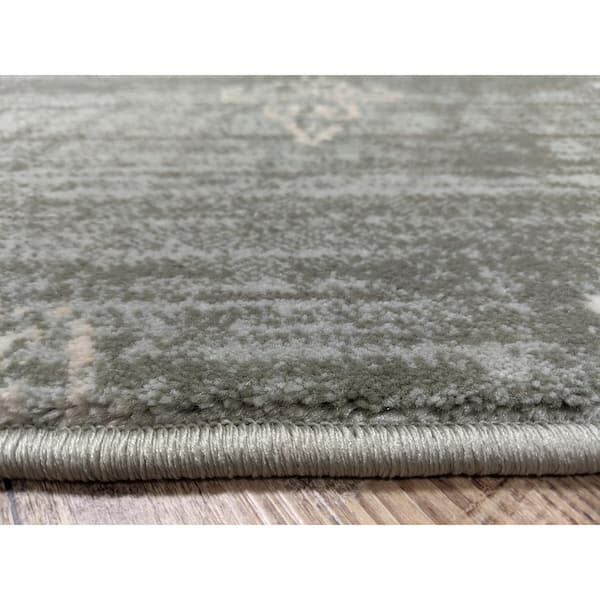 Colosseo Green 8 ft. x 10 ft. Traditional Oriental Medallion Area Rug