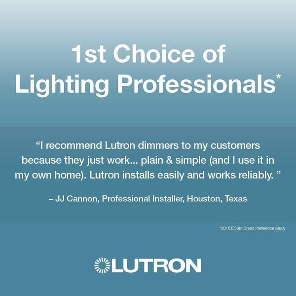 Lutron DVTV-LA Fluorescent/LED Dimmer Light Almond Diva 
