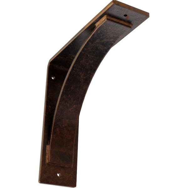 3 in. x 10 in. x 10 in. Antiqued Copper Morris Steel Bracket