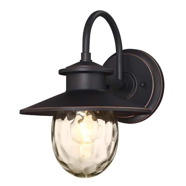 Westinghouse Delmont Oil Rubbed Bronze 1-Light with Highlights Outdoor Wall Lantern Sconce
