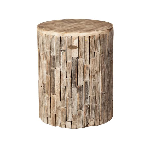 Elyse Round Wood Outdoor Garden Stool