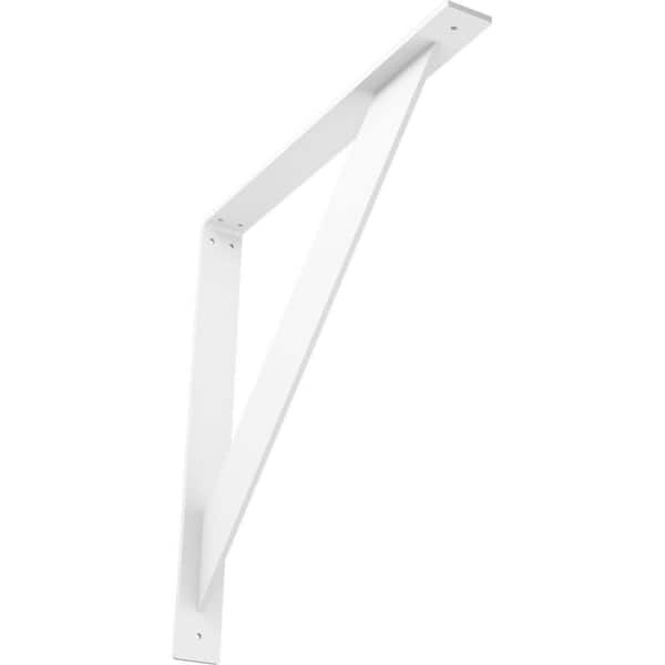 Ekena Millwork 2 in. x 20 in. x 20 in. Steel White Primer Traditional Bracket
