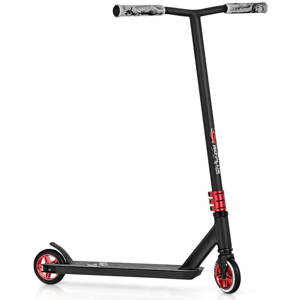 Plakater sød Høne Costway 34 in. High End Pro Stunt Scooter with Luminous Aluminum Deck 10mm  Wheel Freestyle Tricks SP37733RE - The Home Depot