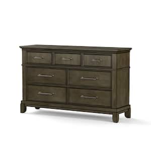 Emery Point 7-Drawer Gray with Care Kit Dresser (36.63 in. H x 63 in. W x 17.75 in. D)