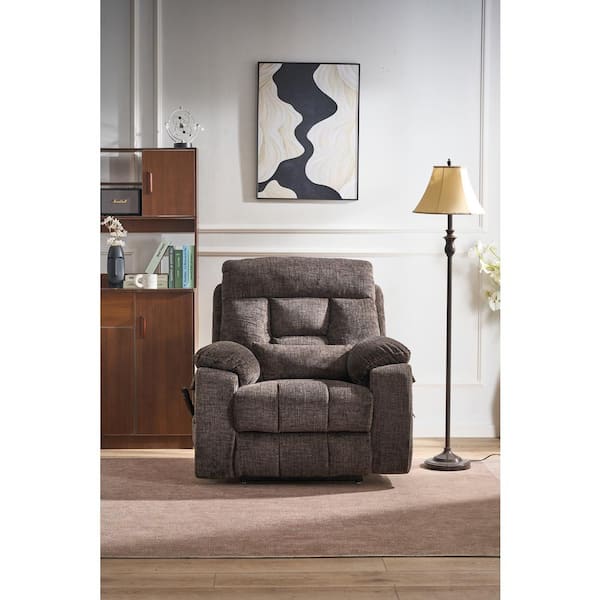 Z-joyee Brown Velvet Recliners High Density Foam Old Age Electric Lift Chair Recliner