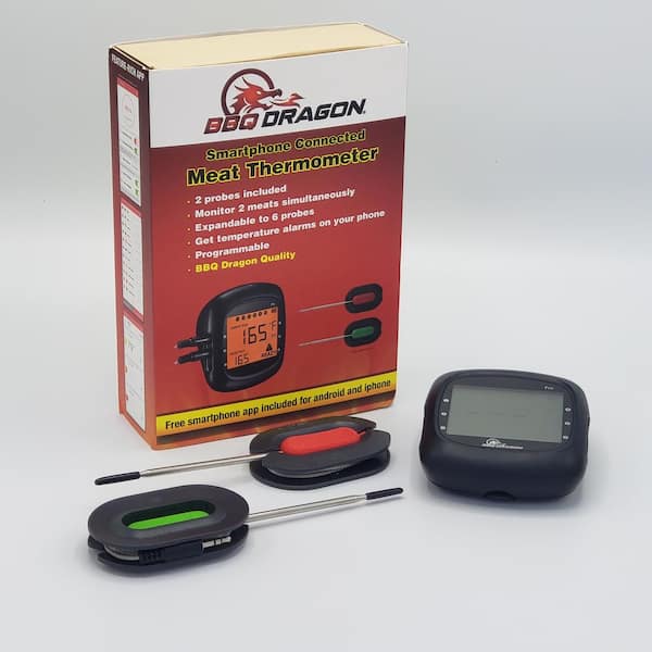 BBQ Dragon 6-Channel Wireless Smartphone Meat Thermometer with 2 Probes  Included BBQD360 - The Home Depot