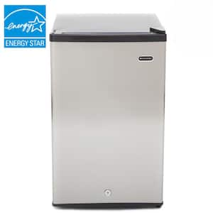 2.1 cu. ft. Upright Freezer with Lock in Stainless Steel