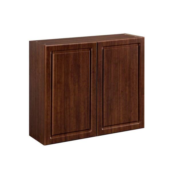 Heartland Cabinetry Heartland Ready to Assemble 36x29.8x12.5 in. Wall Cabinet with Double Doors in Cherry