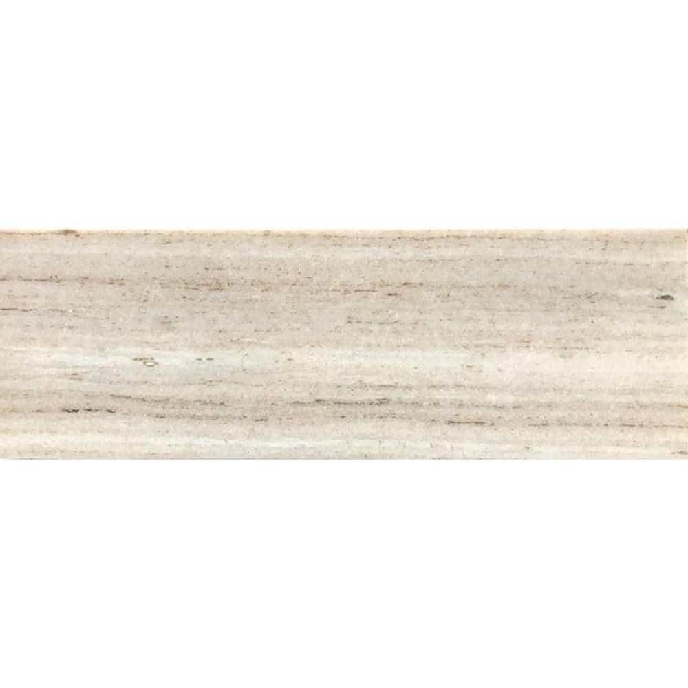 Beige and Yellow 4" x 12" Honed Marble Subway Tile