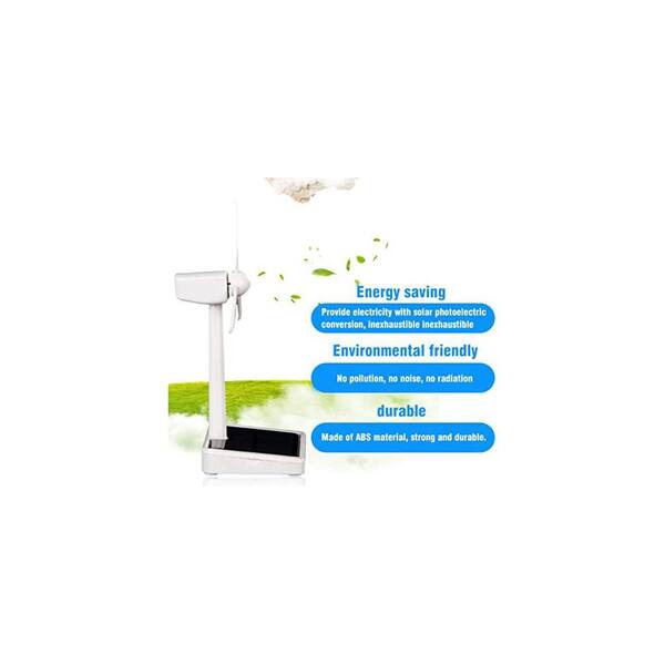 Solar Windmill Toy – Solar Powered Desktop Decor For Home, Classroom, Garden & Educational STEM Learning