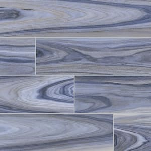 Dellano Exotic Blue 4 in. x 4 in. Polished Porcelain Floor and Wall Tile Sample (0.11 sq. ft.)