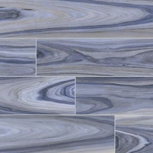 Dellano Exotic Blue 8 in. x 48 in. Polished Porcelain Floor and Wall Tile (7.998 sq. ft. / case)