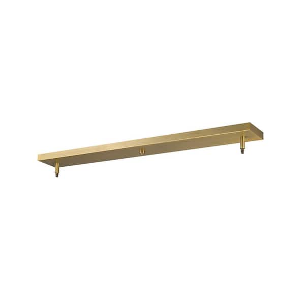 Unbranded Multi Point Canopy 2-Light Ceiling Plate Heritage Brass 4.5 in