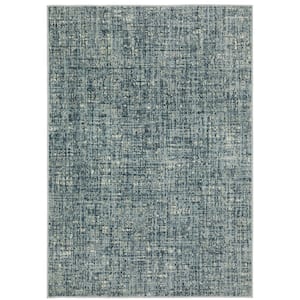 Brixworth Blue 10 ft. x 13 ft. Striped Abstract Polypropylene Indoor Area Rug