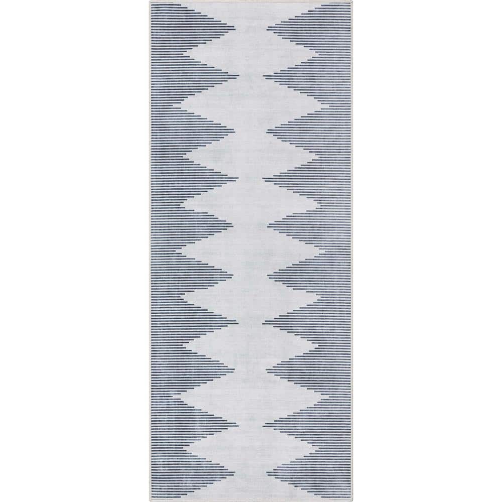 Apollo Diamond Weave 3'11" x 9'10" Gray Synthetic Area Rug