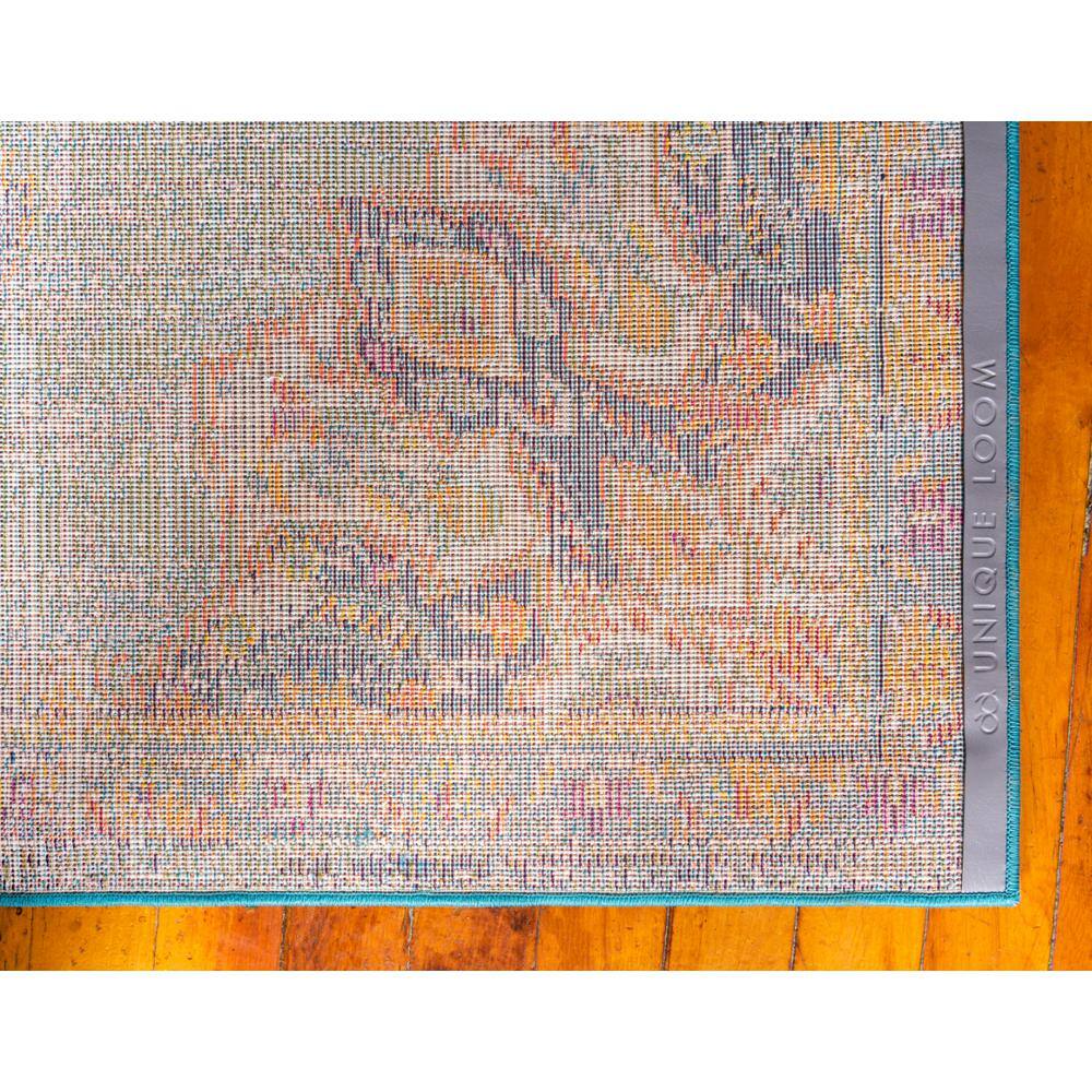Green Rectangular Stain-Resistant Synthetic Area Rug