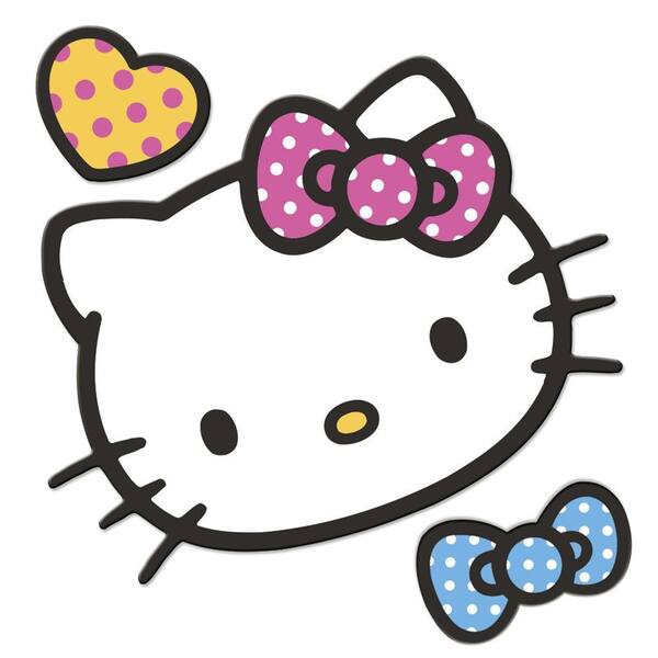 RoomMates Hello Kitty 5-Piece Foam Character Wall Decal