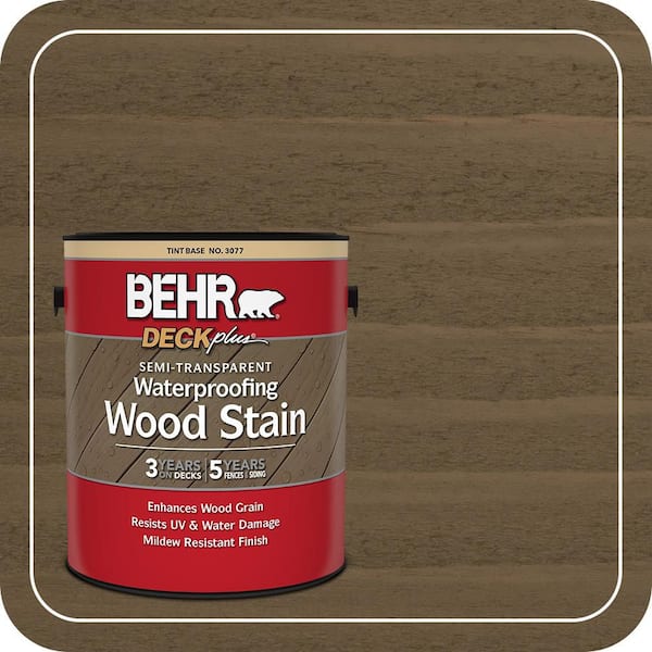 1 gal. #ST-137 Drift Gray Semi-Transparent Waterproofing Exterior Wood Stain