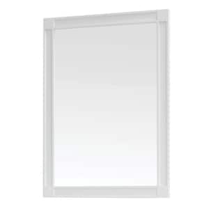 Mira 22 in. W x 32 in. H Rectangular Framed Wall-mount Bathroom Vanity Mirror in White