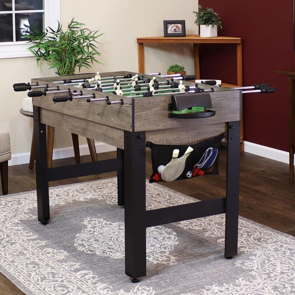 Multicolor 45-Inch 5-in-1 Multi-Game Table with Billiards, Foosball, Ping Pong, Hockey, and Basketball