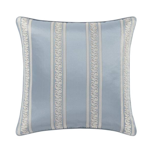 Unbranded Lorenzo Blue Damask Polyester Euro Sham 26 in. L x 26 in. W