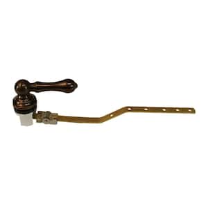 Universal Toilet Tank Trip Lever for Front or Side Mount with 8 in. Adj. Brass Arm and Brass Handle in Oil Rubbed Bronze