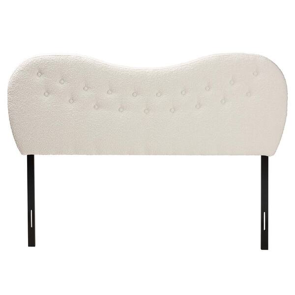 Baxton Studio Brantley White Queen Upholstered Headboard 228 12959