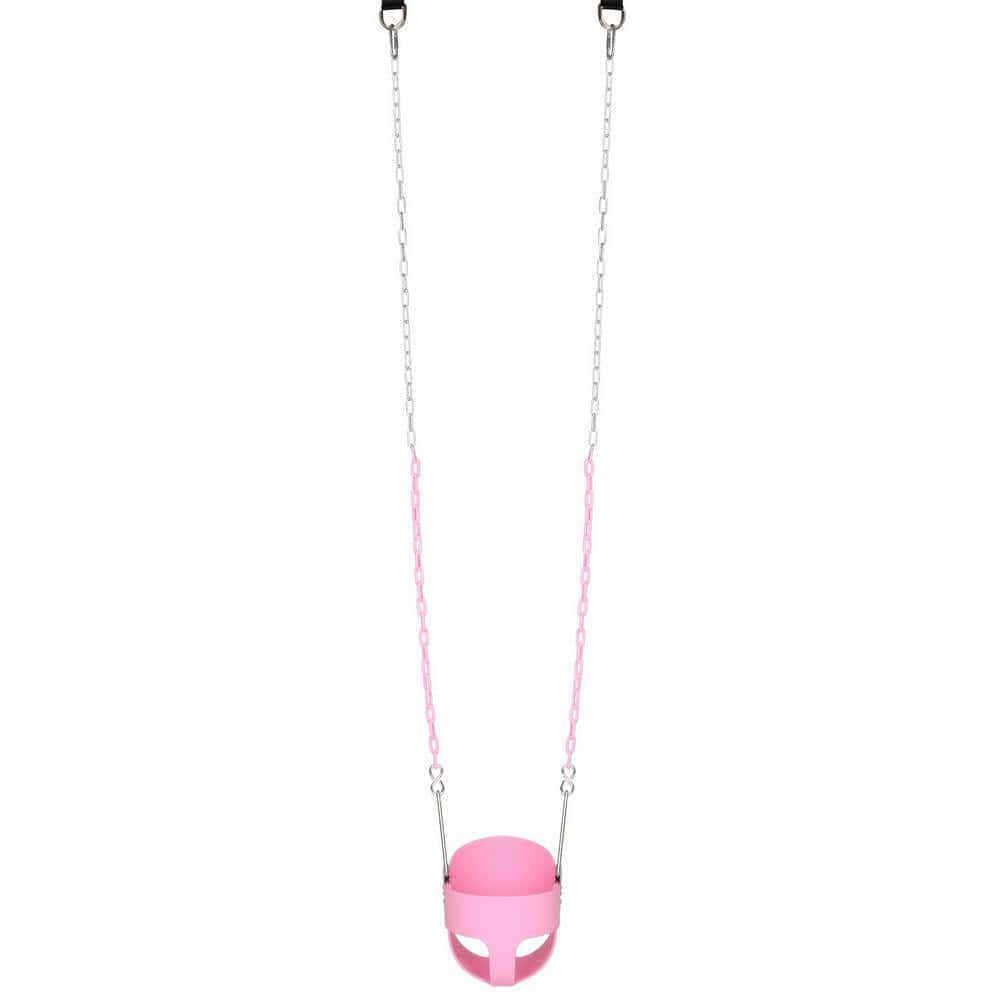 Karl home Highback Bucket Toddler Swing Set Infant Swing Seat, Pink