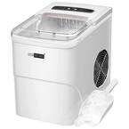 Electric 26lbs/day Portable Ice Cube Maker with Visible Window in White