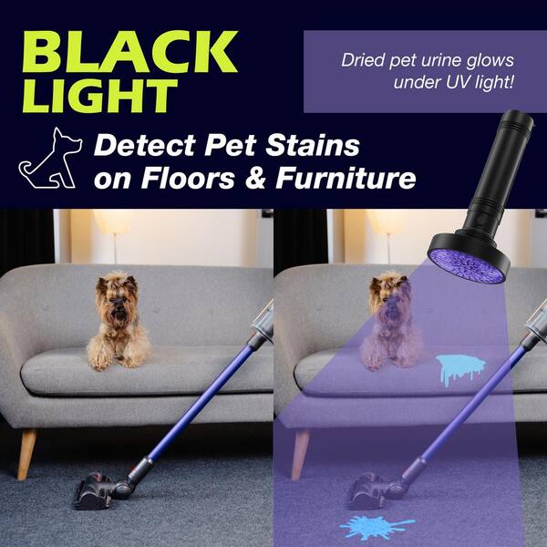 20W 365nm UV Flashlight Rechargeable,5000mAh Black Light Flashlight,Powerful Ultraviolet Blacklight,UV Lamp For Pet Urine Detection, Scorpion,Resin Curing,Yooperlite,Blood Tracking,Hotel Hygiene,ACLeak - View #13