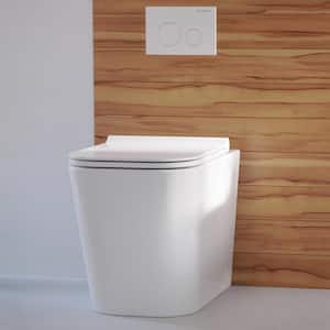 Concorde Back to Wall Elongated Toilet Bowl Only in Glossy White