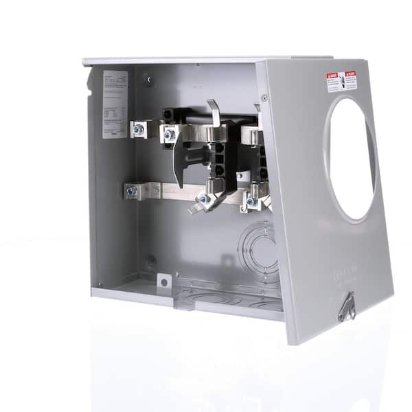 Siemens 200 Amp 4 Jaw Horn-Bypass Ringless Underground Fed Meter Socket with 7/8 in. Barrel Lock Knockout