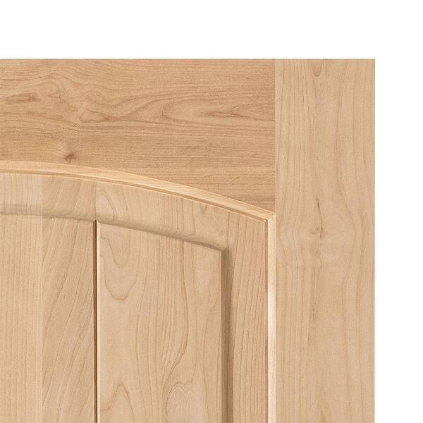 Krosswood Doors 30 in. x 80 in. Knotty Alder 2-Panel Top Rail Arch