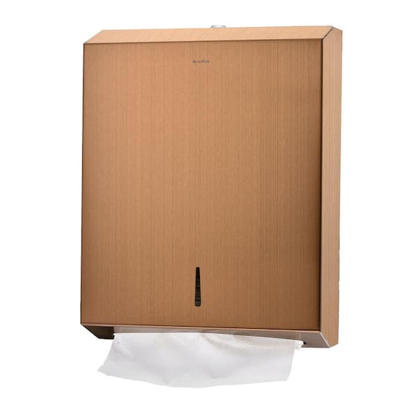 Alpine Industries Copper Brushed Stainless Steel C-Fold/Multi-Fold Paper Towel Dispenser