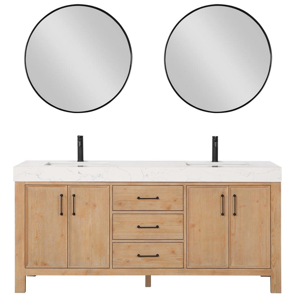 72 Double Bathroom Vanity Base Only RTA Cabinet Store Base Finish: Weston Espresso - Configuration #3