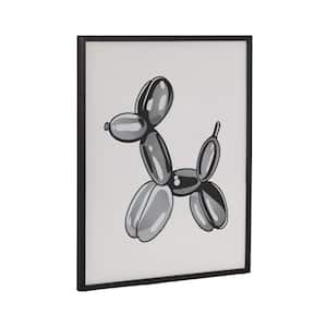 Gallery Black Bubble Balloon Dog Animal by The Creative Bunch Studio Black Framed Art Print 16 in. x 20 in.