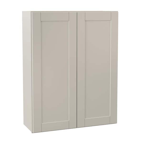 Shaker 33 in. W x 12 in. D x 42 in. H Assembled Wall Cabinet in Dove Gray