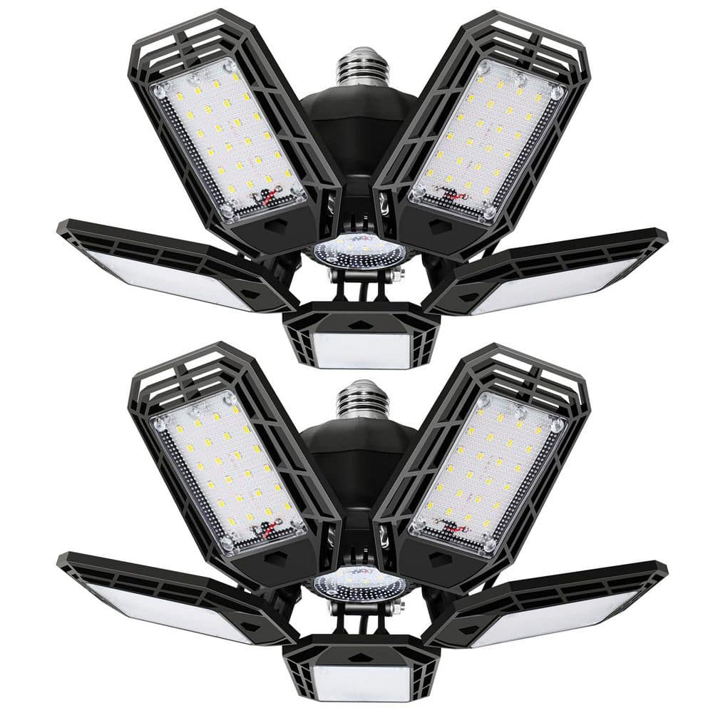 110 Volt LED Plastic Garage Light,150W Ultra Bright Shop Light with 5 Adjustable Panels,Ceiling Lights ,Workshop,2 Pack price history on PriceWatchPro