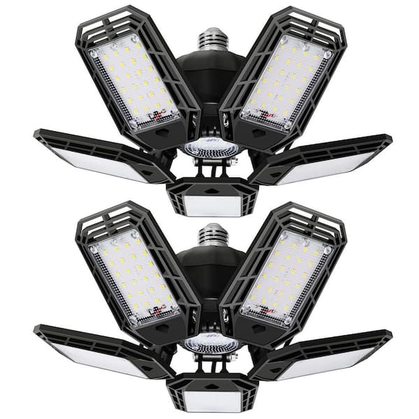110 Volt LED Plastic Garage Light,150W Ultra Bright Shop Light with 5 Adjustable Panels,Ceiling Lights ,Workshop,2 Pack