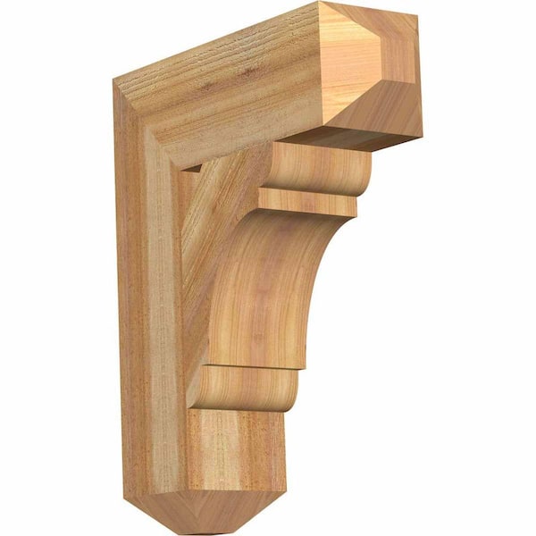 Ekena Millwork 6 in. x 24 in. x 20 in. Western Red Cedar Olympic Craftsman Rough Sawn Bracket