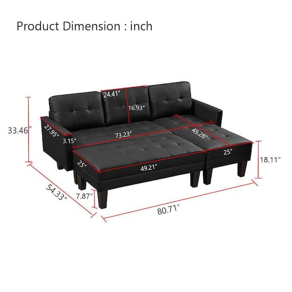 Bed Sofa Chaise Lounge, Black Leather Sofa Bed Queen Size