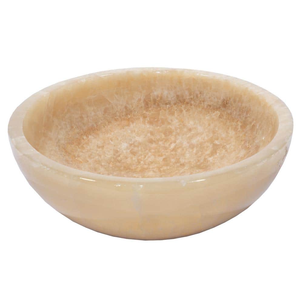 16.5'' Off-White Jurassic Onyx Round Vessel Sink