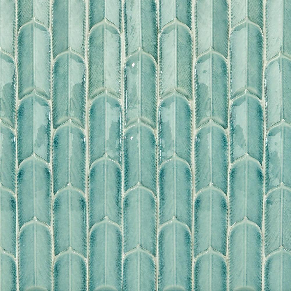 Arrow Green 4 in. x 0.31 in. Polished Ceramic Mosaic Tile Sample price history on PriceWatchPro