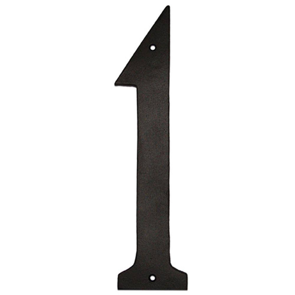 8 x 5.88 x 0.375 Black Montague Metal Products MHN-08-7-F-BK1 Floating House Number 