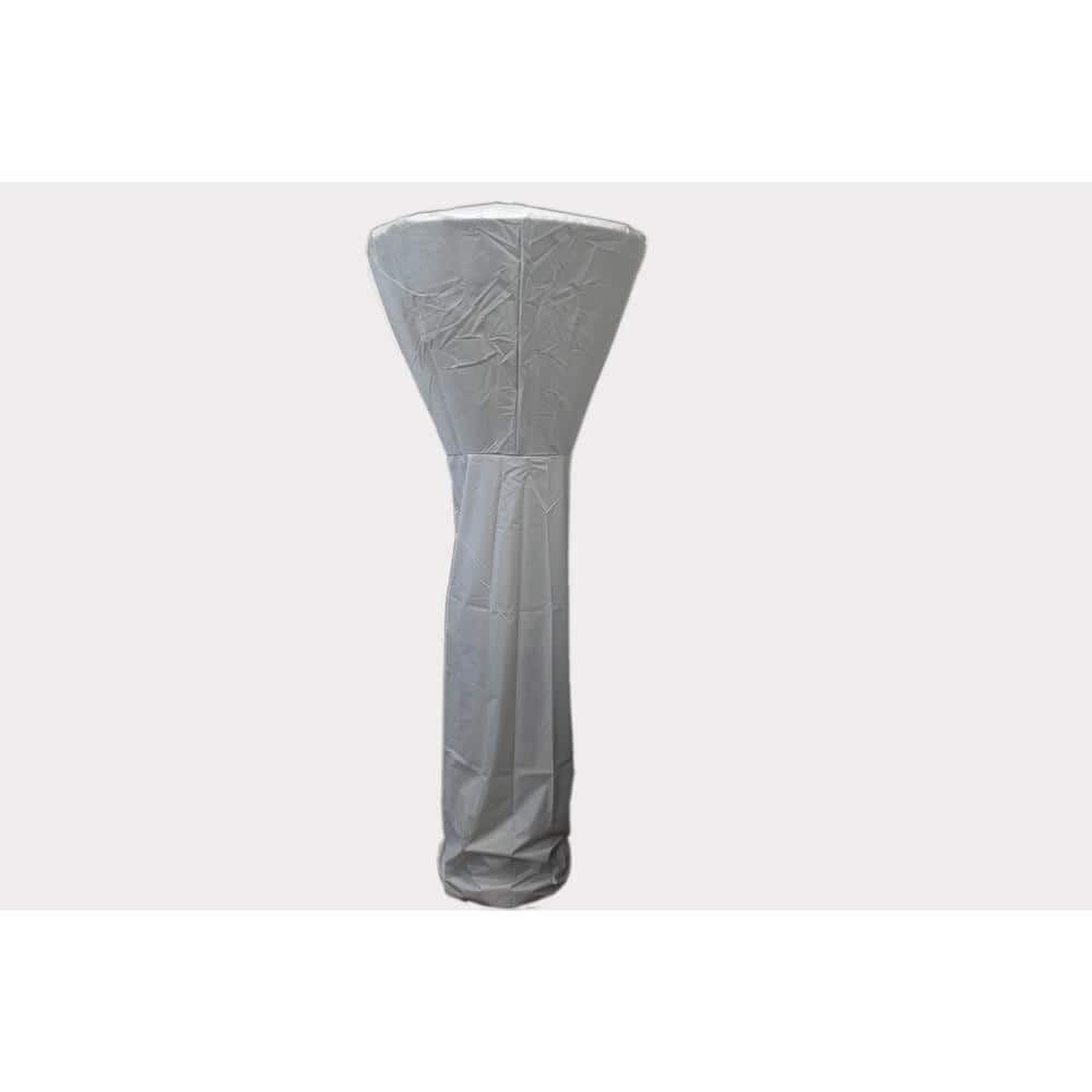 Silver Heavy Duty Tall Patio Heater Cover with Zipper