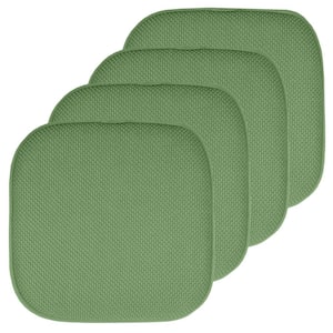 Honeycomb Memory Foam Square 16 in. W x 16 in. D Non-Slip Back Chair Cushion, Green (4-Pack)